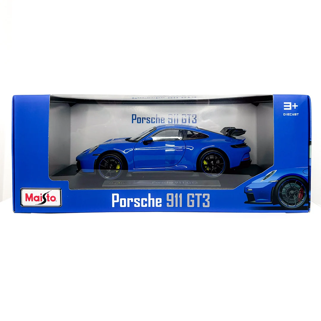 36458 Bburago Maisto - Porsche 911 GT3 (2022), blu - Scala 1:18 - immagine 2