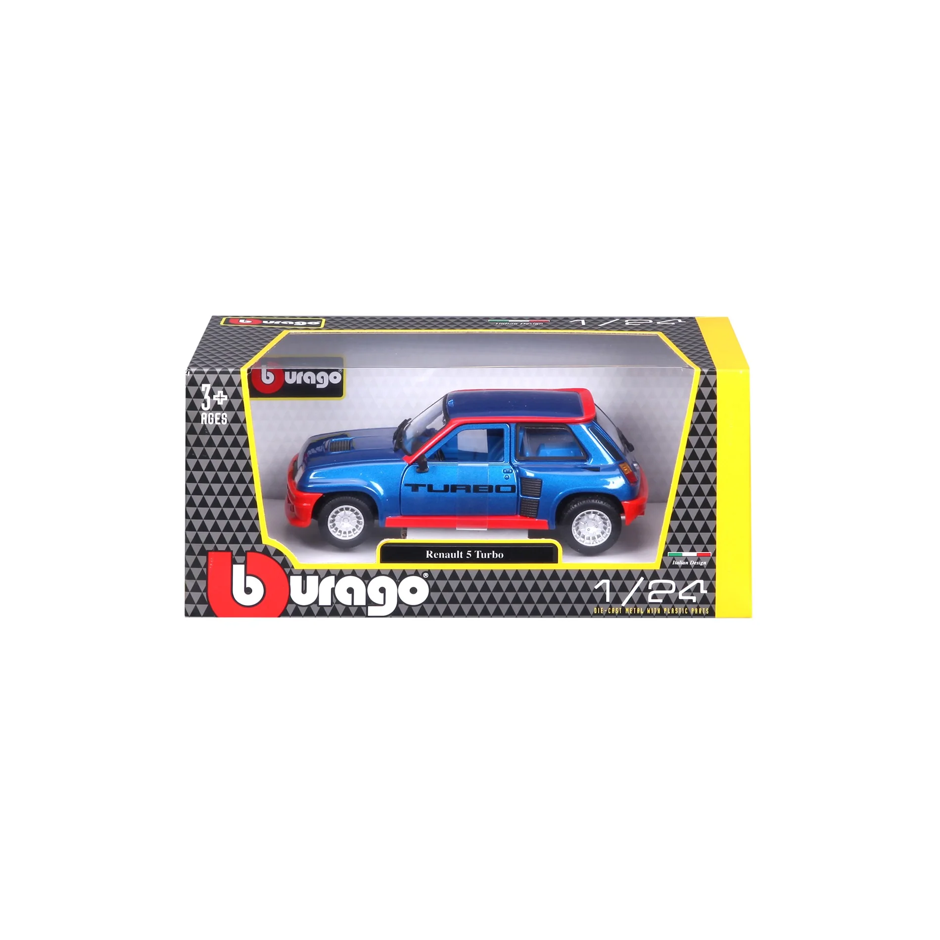 18-21088 Bburago - Renault 5 Turbo, blu o gialla - Scala 1:24 - Colore a scelta - immagine 7