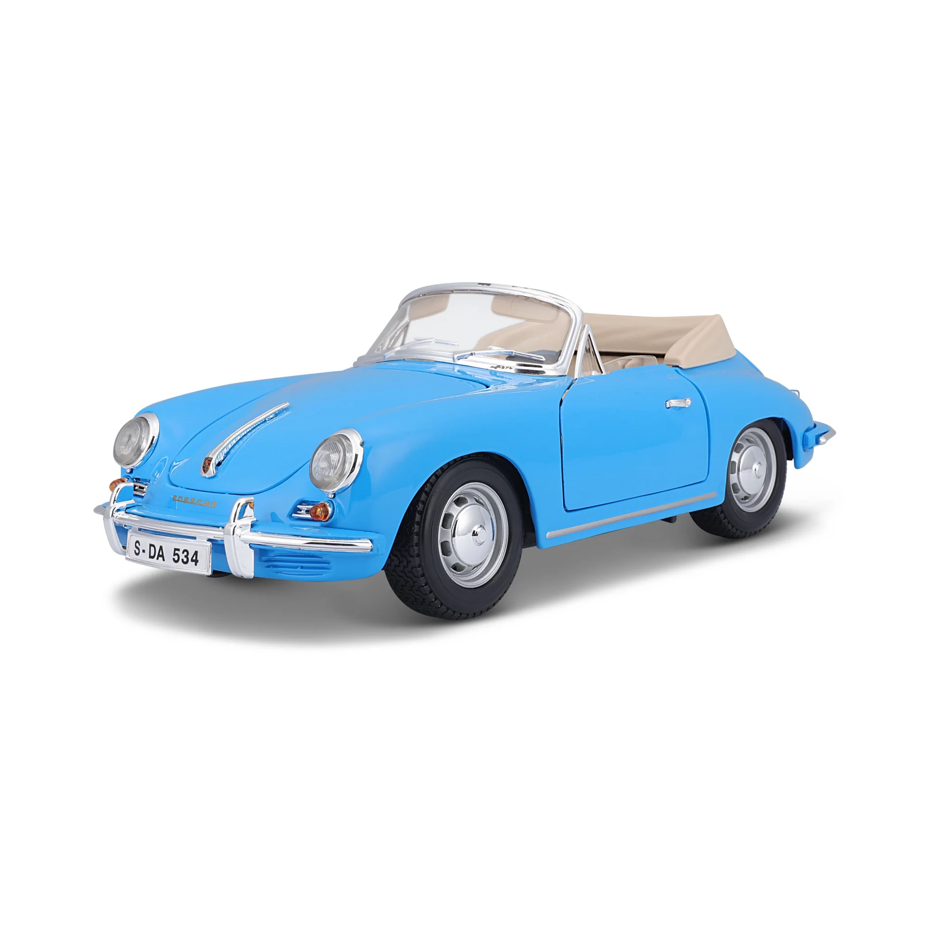 18-12025 Bburago - Porsche 356B Cabriolet (1961), blu - Scala 1:18 - immagine 2
