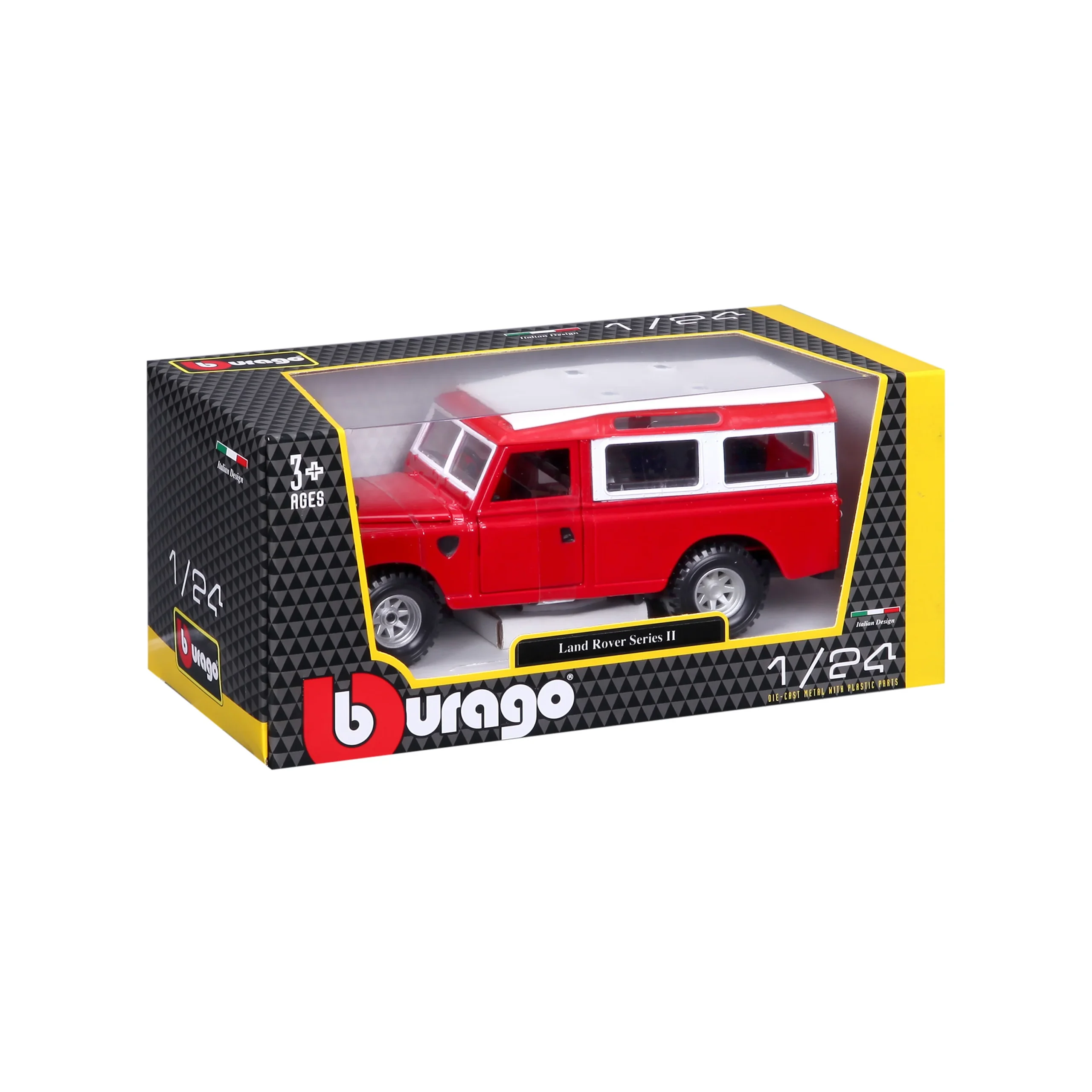 18-22063 Bburago - Land Rover Series II, rossa - Scala 1:24 - immagine 3