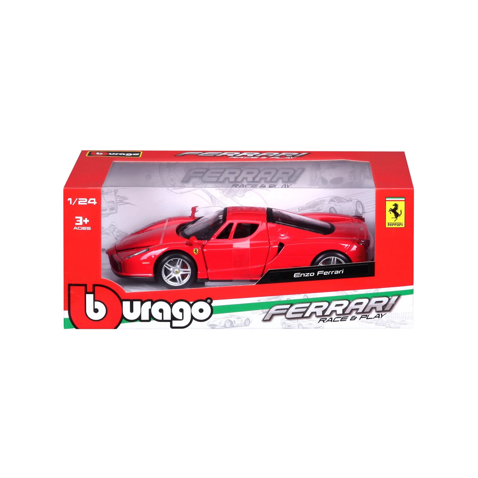 18-26006 RD Bburago Ferrari R&P - Ferrari Enzo Ferrari, rossa - Scala 1:24 - immagine 5