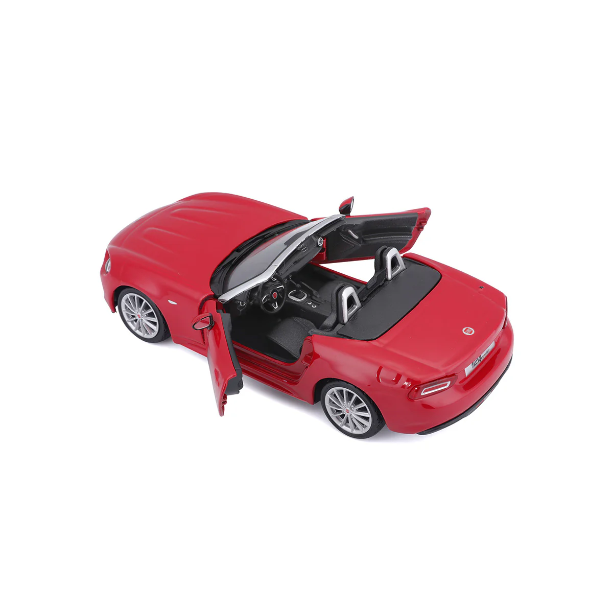 18-21083 Bburago - Fiat 124 Spider, rossa - Scala 1:24 - immagine 8