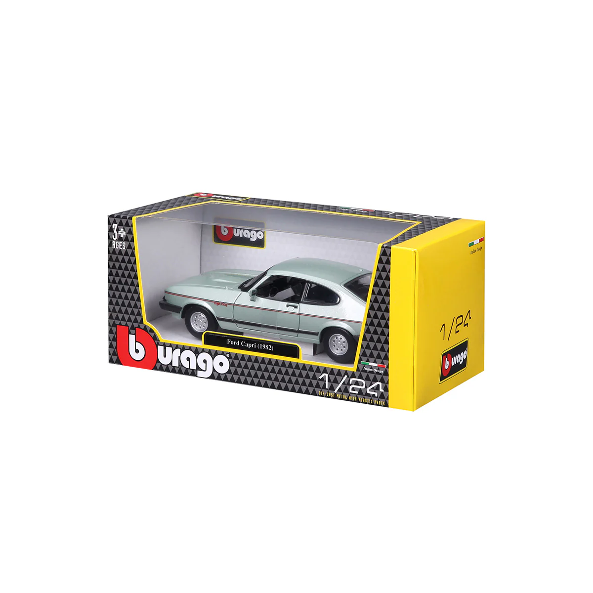 18-21093 GN Bburago - Ford Capri GT (1982), verde - Scala 1:24 - immagine 3