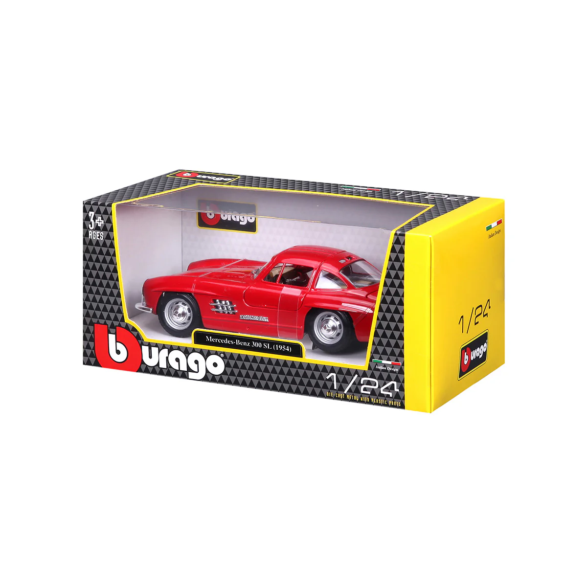 18-22023 RD Bburago - Mercedes-Benz 300 SL (1954), rossa - Scala 1:24 - immagine 3
