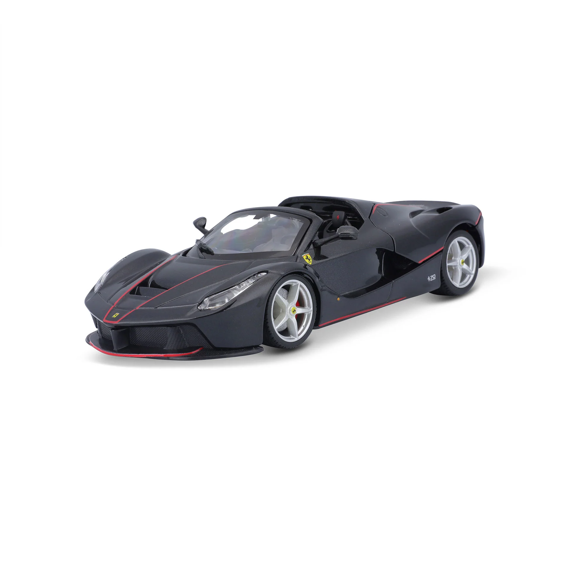 18-26022 Bburago Ferrari Race&Play - Ferrari LaFerrari Aperta, nera - 1:24 - immagine 2