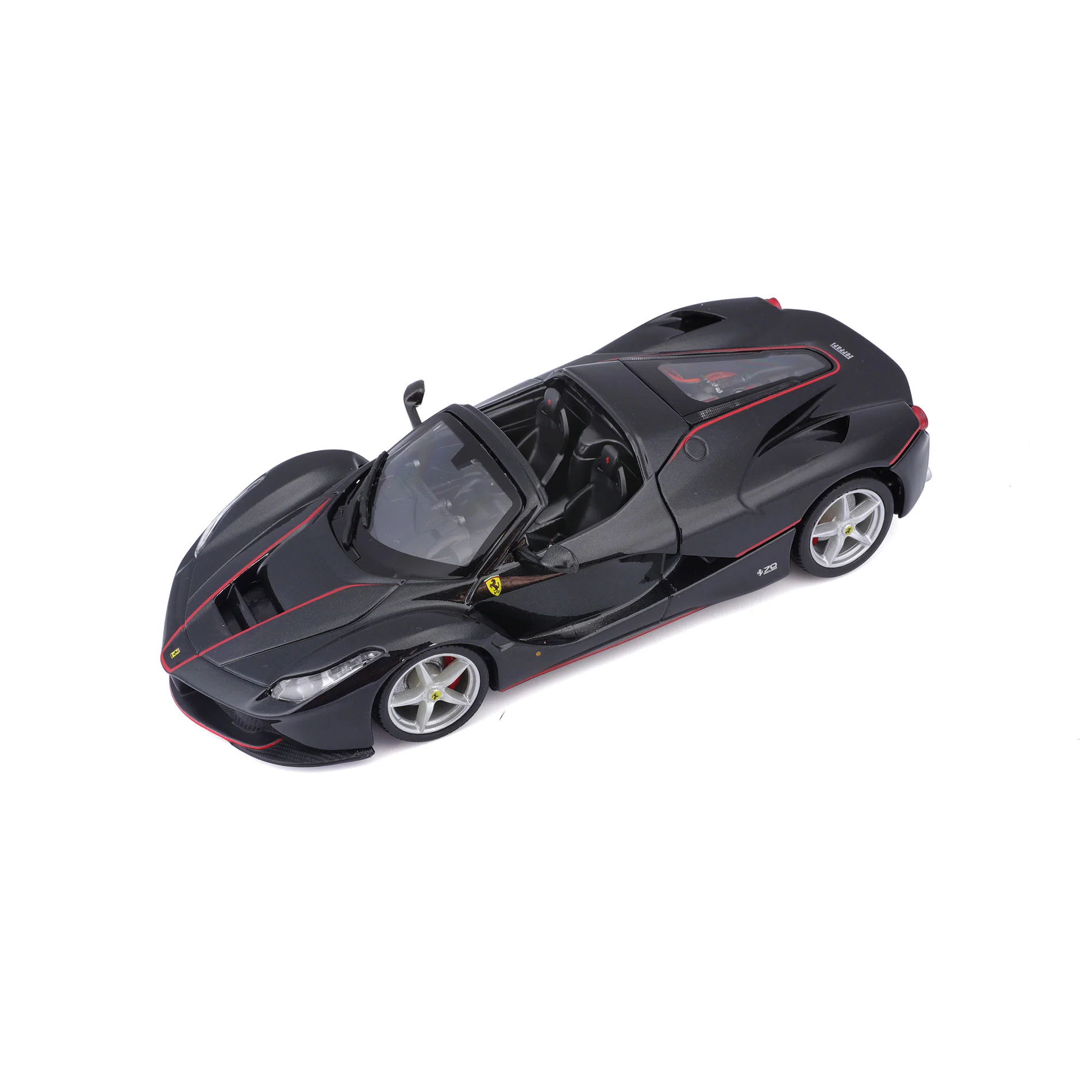 18-26022 Bburago Ferrari Race&Play - Ferrari LaFerrari Aperta, nera - 1:24 - immagine 6
