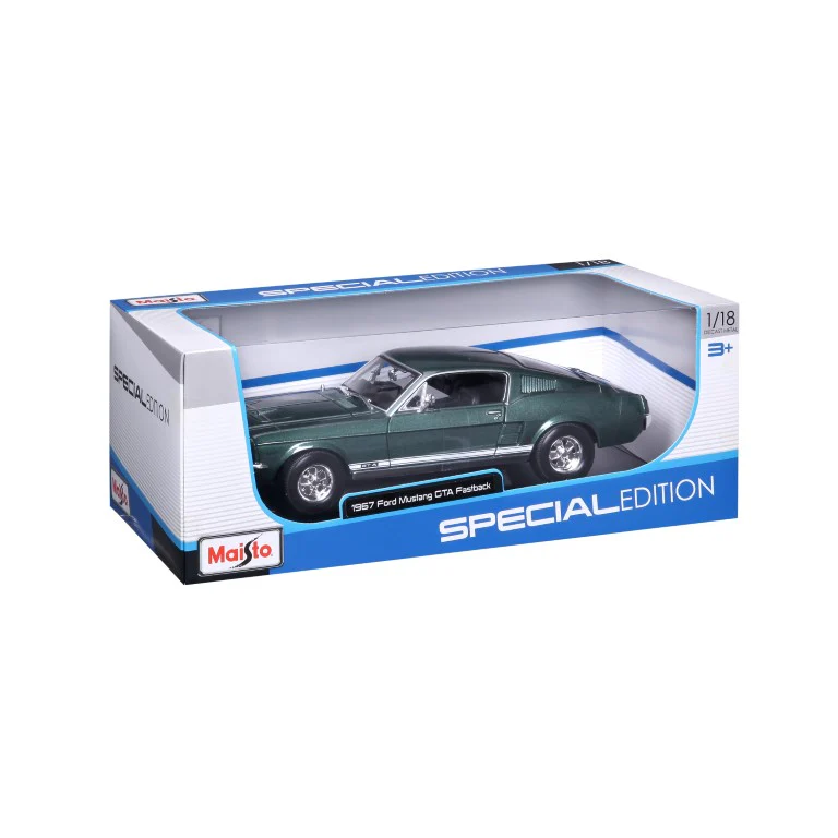 10-31166 Bburago Maisto - Ford Mustang Fastback (1967), verde - 1:18 - immagine 3