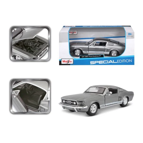 10-31260 GY Bburago Maisto - Ford Mustang GT (1967), grigia - 1:24 - immagine 4
