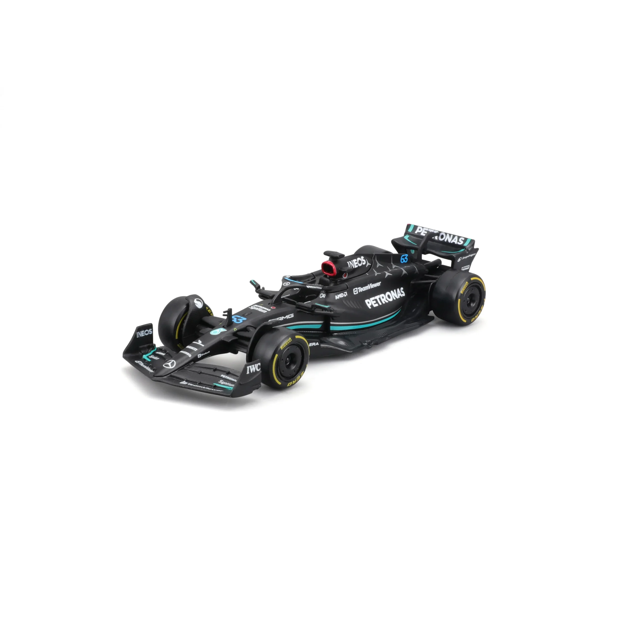 18-01596 Bburago Race - Mercedes AMG F1 W14 E Performance #63 - Scala 1:43 - immagine 2