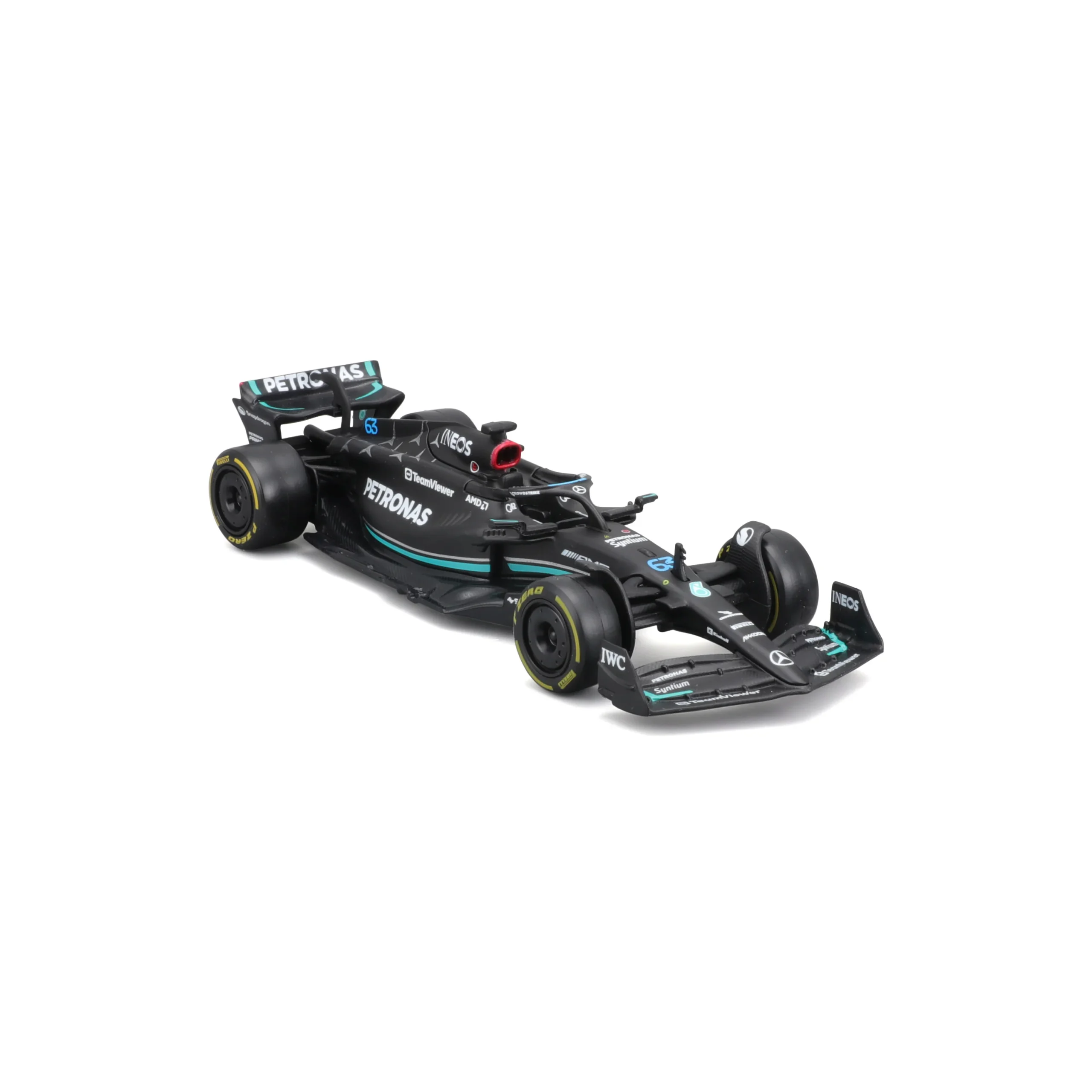 18-01596 Bburago Race - Mercedes AMG F1 W14 E Performance #63 - Scala 1:43 - immagine 6