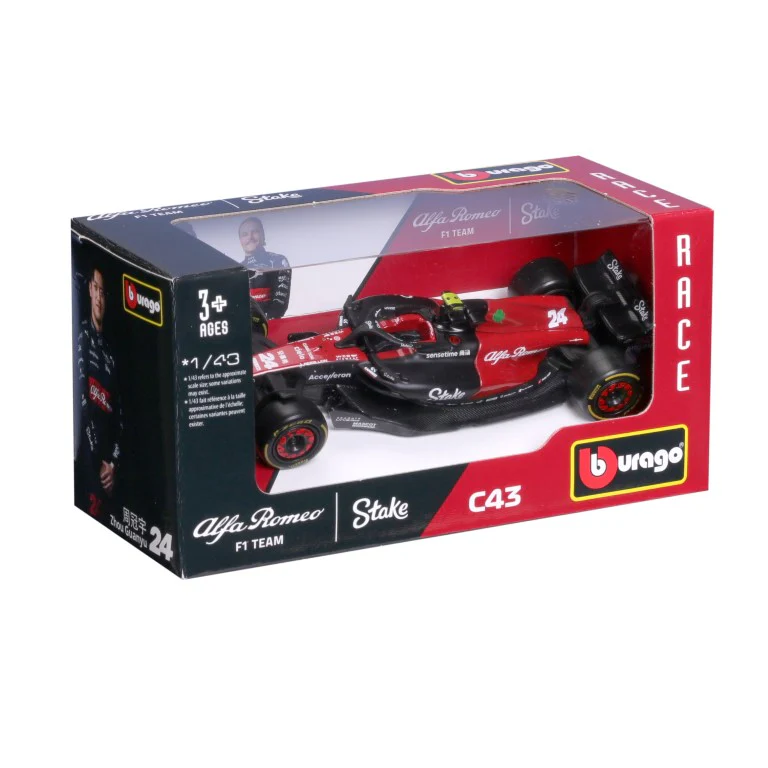 *18-38085 Bburago Race F1 Alfa Romeo C43 (2023) - #24 Zhou