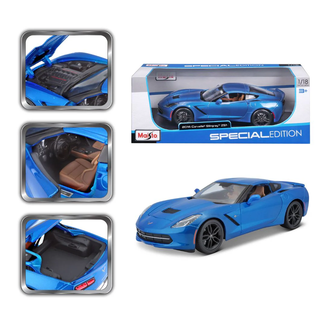 31677 Bburago Maisto - Corvette Stingray Z51, blu - Scala 1:18 - immagine 4
