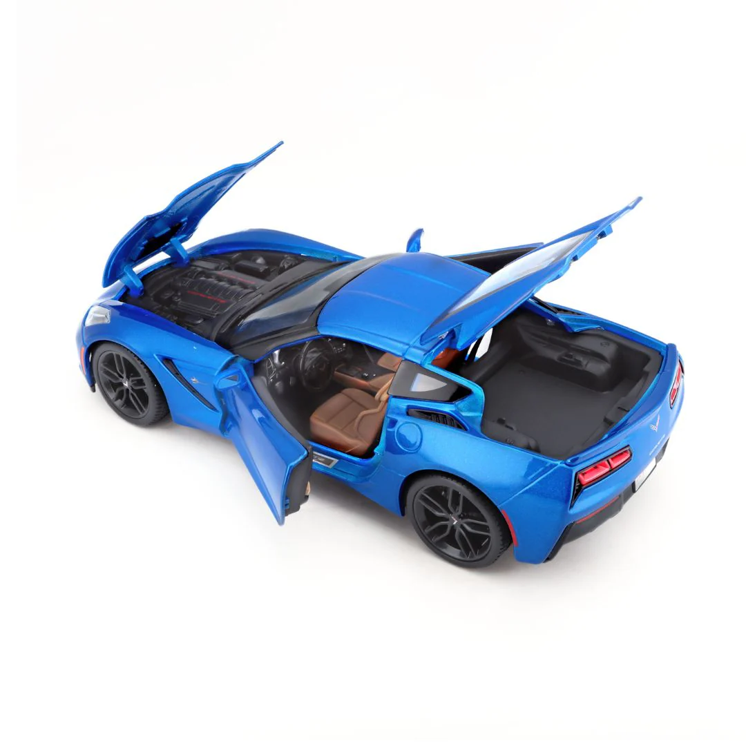 31677 Bburago Maisto - Corvette Stingray Z51, blu - Scala 1:18 - immagine 6