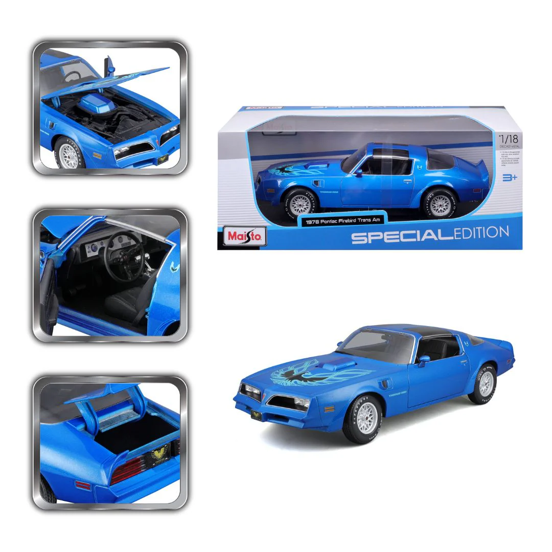 31464 Bburago Maisto - Pontiac Firebird Trans Am (1978), blu - 1:18 - immagine 4