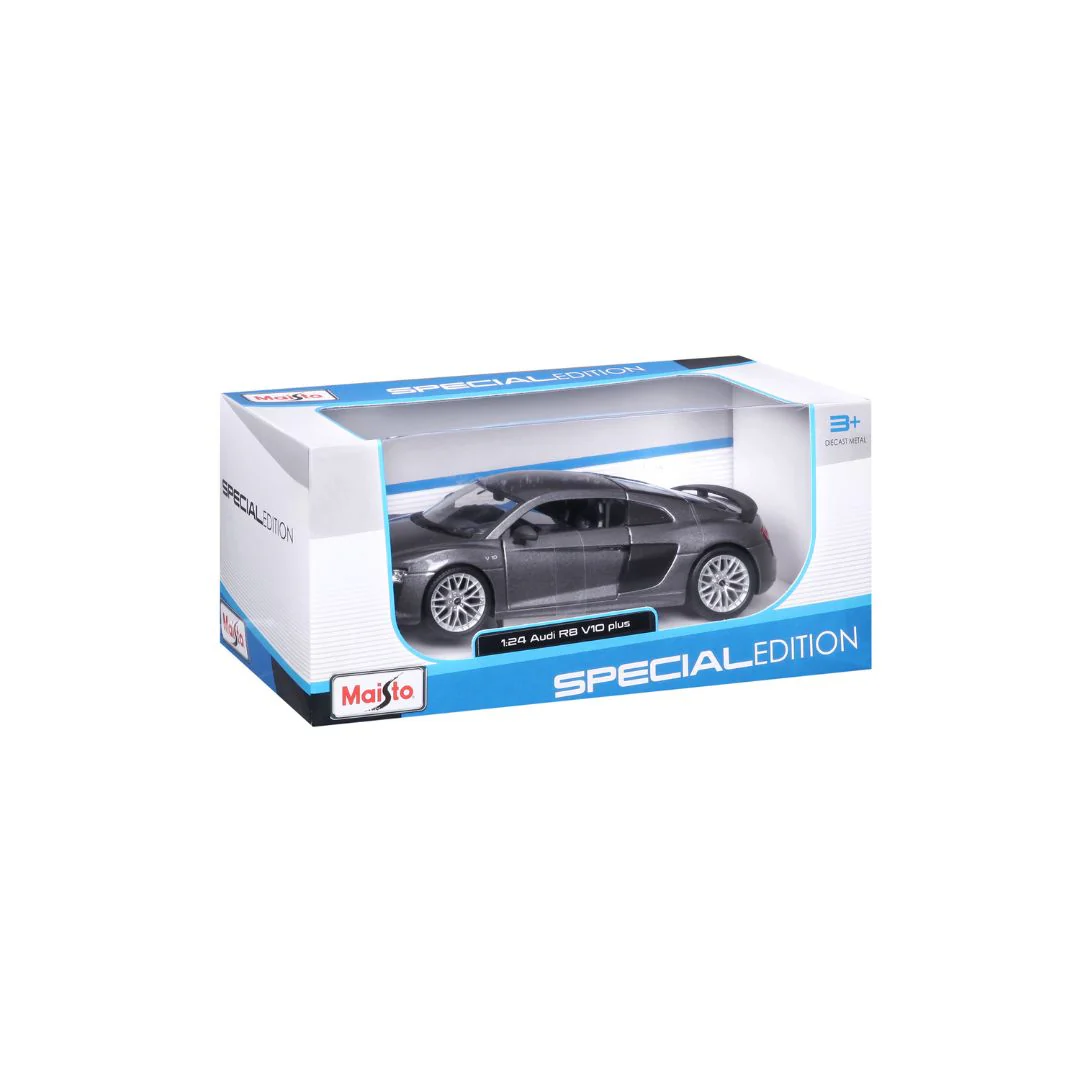 10- 31513 Bburago Maisto - Audi R8 V10 Plus, grigia - Scala 1:24 - immagine 3