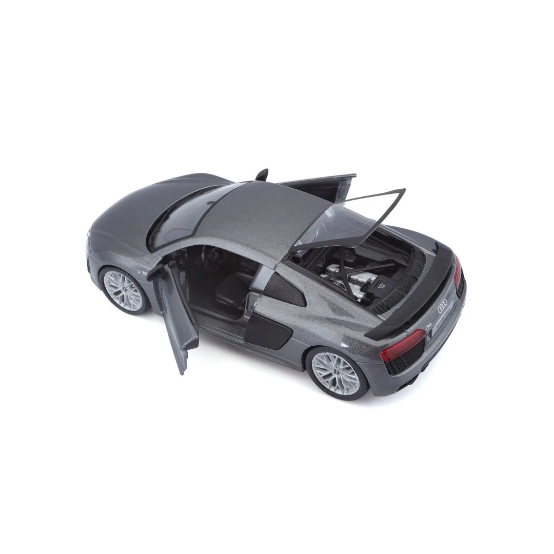 10- 31513 Bburago Maisto - Audi R8 V10 Plus, grigia - Scala 1:24 - immagine 7