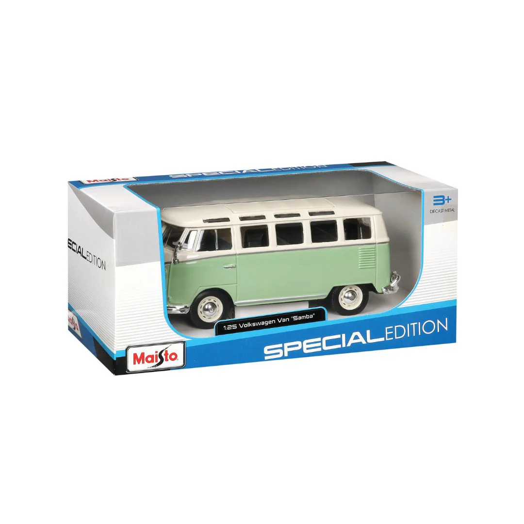 10-31956 Bburago Maisto - Volkswagen Van "Samba", verde - Scala 1:25 - immagine 3