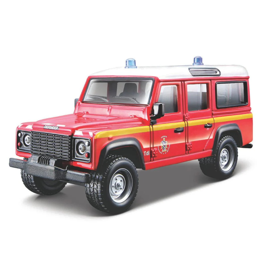 18-32003 Bburago - Land Rover Defender 110 - Vigili del fuoco o Polizia 1:47 - immagine 3