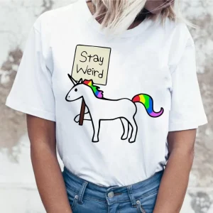 Maglietta Licorne Stay Weird