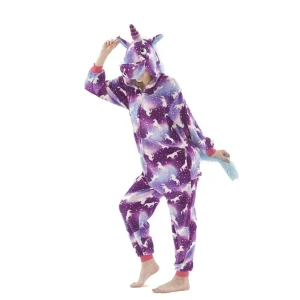 pigiama unicorno viola da donna