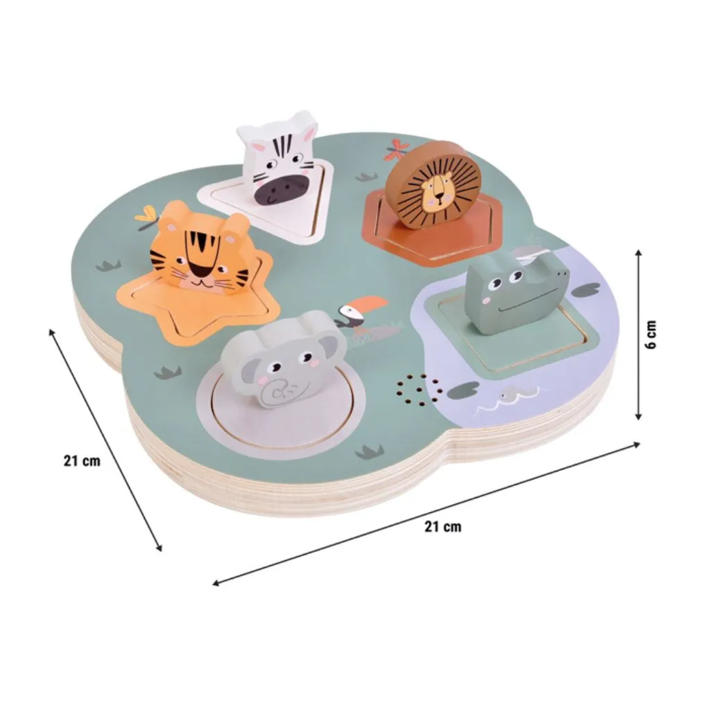 Puzzle per bambini piccoli – 3D e con versi animali Safari - immagine 6