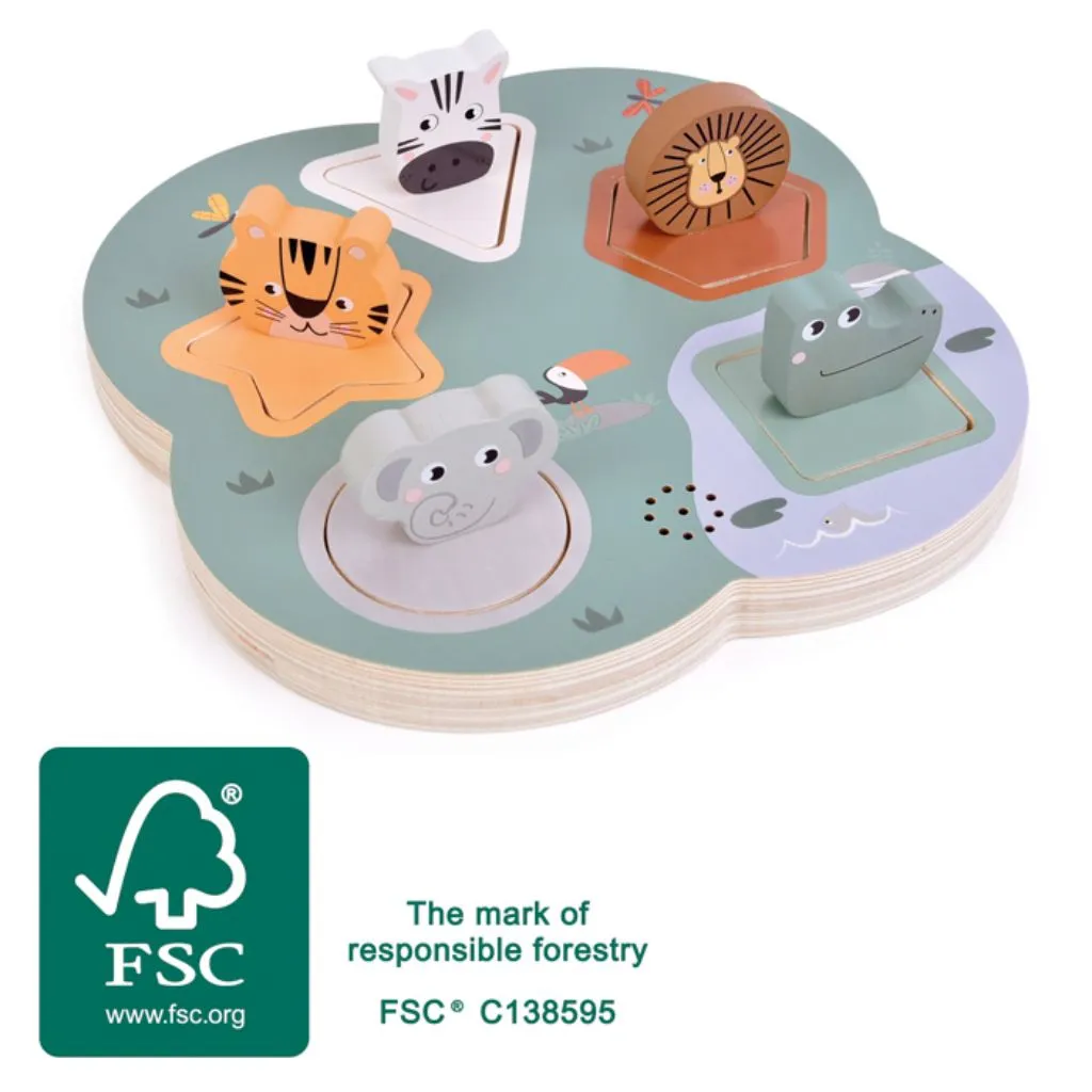 Puzzle per bambini piccoli – 3D e con versi animali Safari - immagine 7