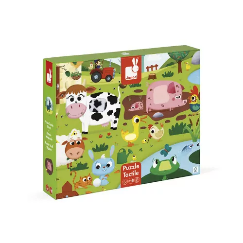 Janod - Puzzle Tattile Gli Animali Della Fattoria