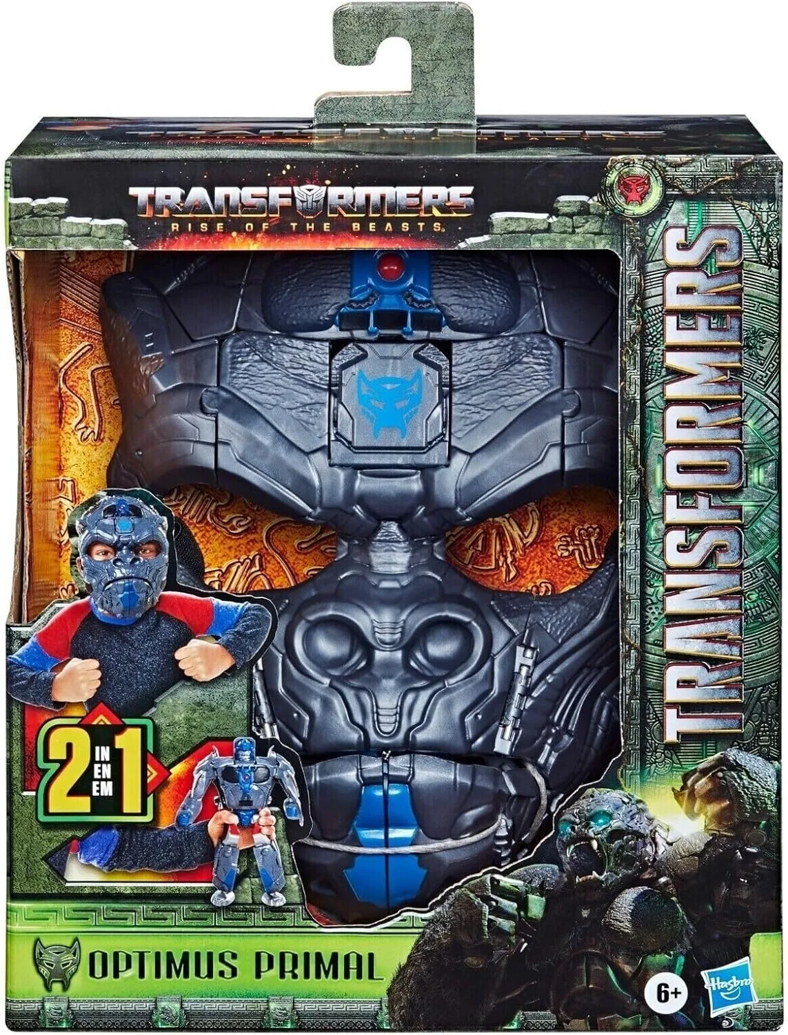 Transformers – Maschera convertibile 2 in 1 di Optimus Primal 22,5cm | 20,5cm x 23,5cm x 12cm - immagine 2