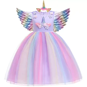 Vestito Unicorno Compleanno Viola